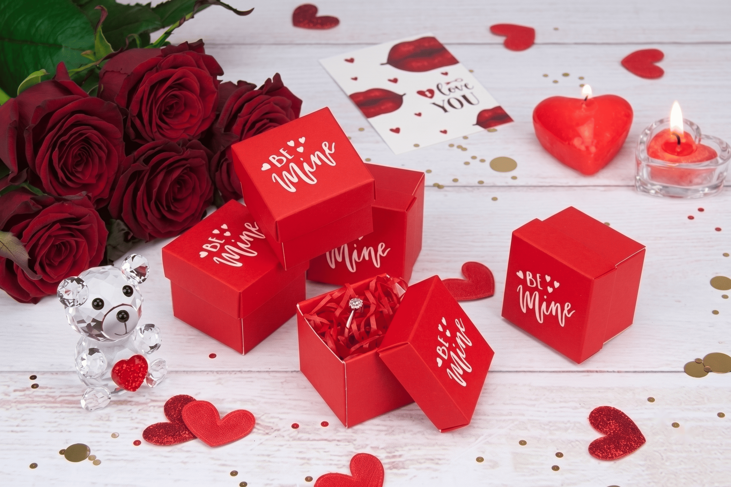 Коробка "Бусинка" №М0062-о6. с надписью "Be mine" - 3
