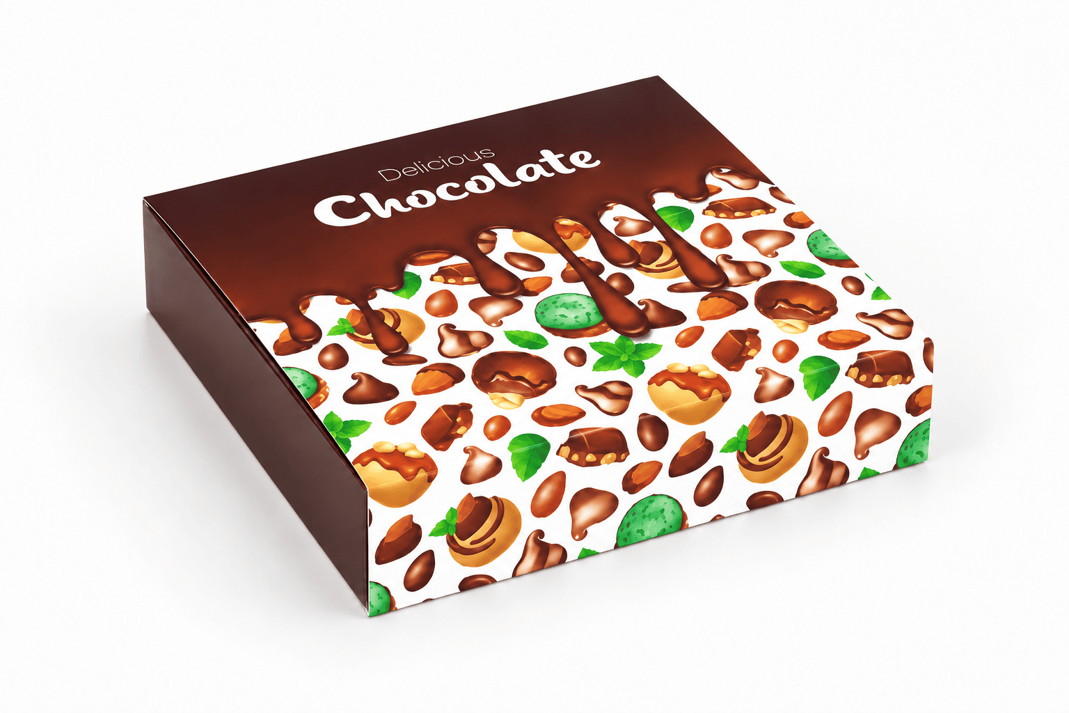 Коробка "Для 9 конфет" №М0070-о1. "Chocolate" - 1