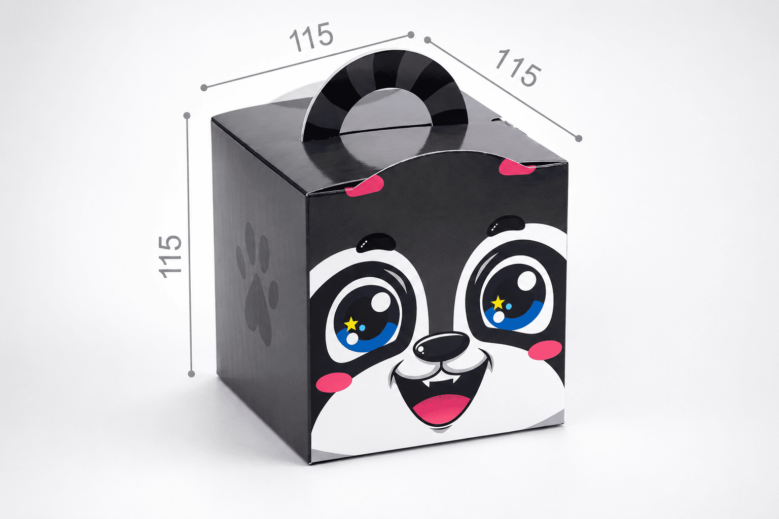 Коробка "Кубик з ручкою" №М0067-о12 "Єнот"