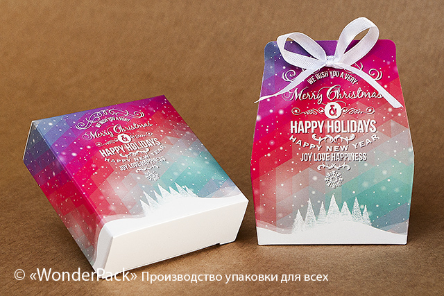 УДАЛЕНО * Коробка. Модель №0001 "Стандарт". Код М0001-о20 "Новорічна 2" - 2