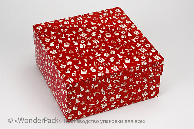 УДАЛЕНО * Коробка. Модель №0053 "Київ". Код М0053-о5. Новий рік, червона - 1