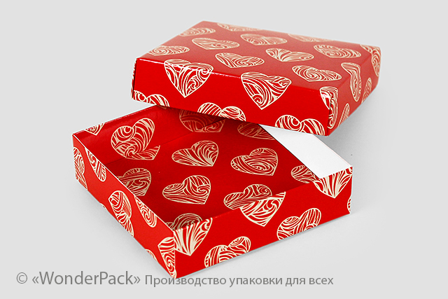 Коробка "Квадро" №М0023-о10. "Сердечна" - 2