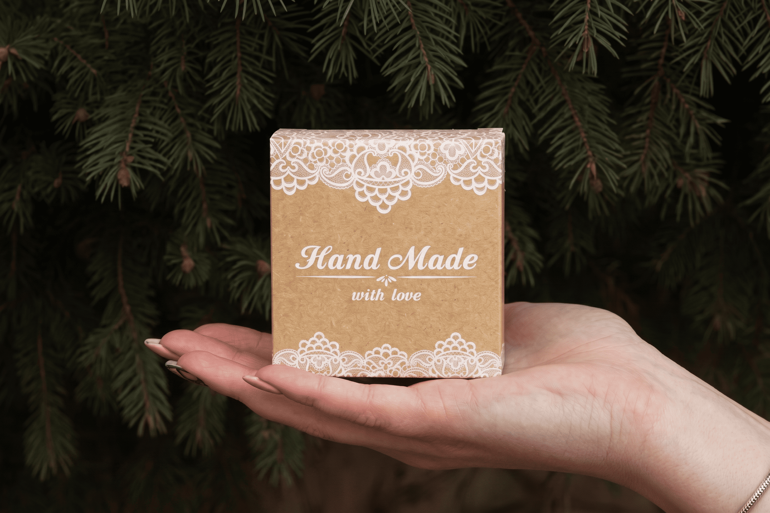 Коробка "Стандарт" №М0001-о30. "Hand made with love" - 2