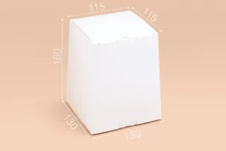 Коробка "Панеттоне" №М0029-о2. Белая