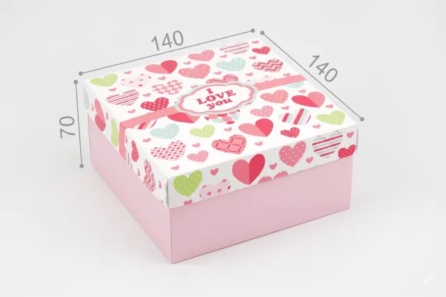 Коробка "Подарочная" №М0027-о21. "I love you"
