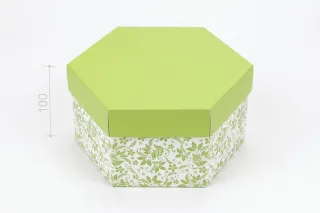 Коробка "Шестигранная" №М0066-о15. "Зеленая"