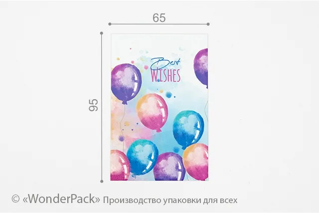 Гифтик 066. 95*65 мм. "Best wishes"