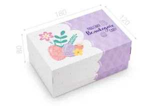 Коробка "Мини-кейк" №М0064-о9. "Радісних великодніх свят!"
