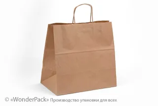 Пакеты крафт. Код ПК-34. Размер 350*350*200 мм. Крафт