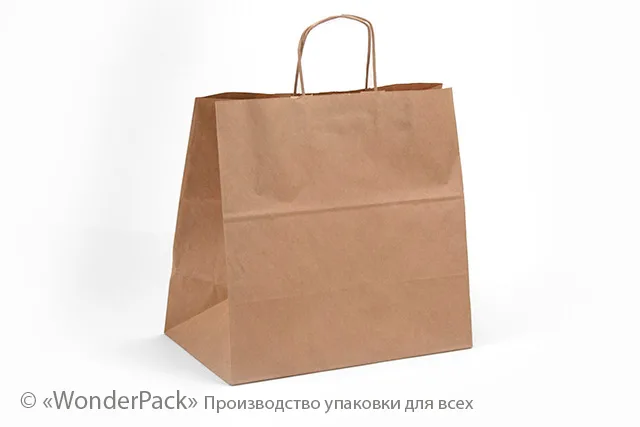 Пакеты крафт. Код ПК-34. Размер 350*350*200 мм. Крафт