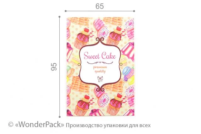 Гифтик 008. 95*65 мм. "Sweet cake"