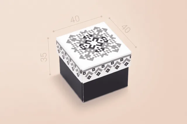 Коробка «Бусинка» №М0062-о17. «Черно-белая»