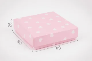 Коробка "Квадро" №М0023-о12. Розовая