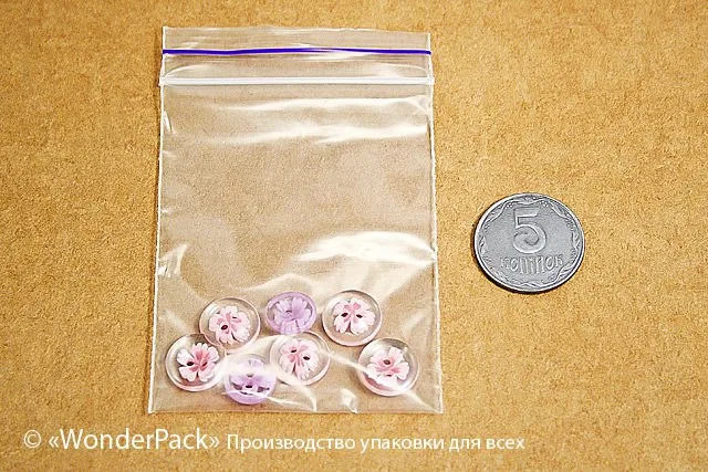 Код ПZ-003. Пакеты полиэтиленовые Zip-lock 80*60 мм