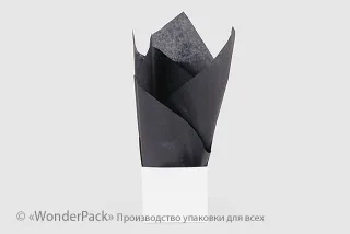 Тишью, бумага для упаковки. 50*70 см. Цвет - черный.