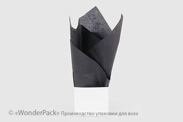 Тишью, бумага для упаковки. 50*70 см. Цвет - черный.