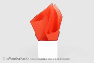 Тишью, папиросная бумага для упаковки. 50*70 см. Цвет - оранжевый
