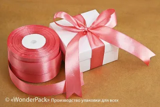 Лента атласная 25 мм, односторонняя, цвет - 8041, моток