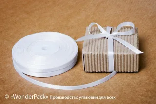 Лента атласная 5 мм, односторонняя, цвет - 3001, моток