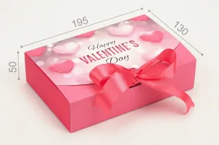Коробка "Стильная - мини" М0028-о13. "Happy Valentine's day"