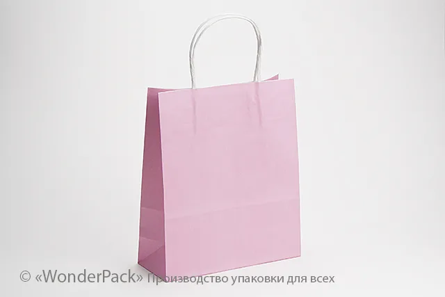 Пакеты крафт. Код ПК-28. Размер 230*200*80 мм. Светло-розовый