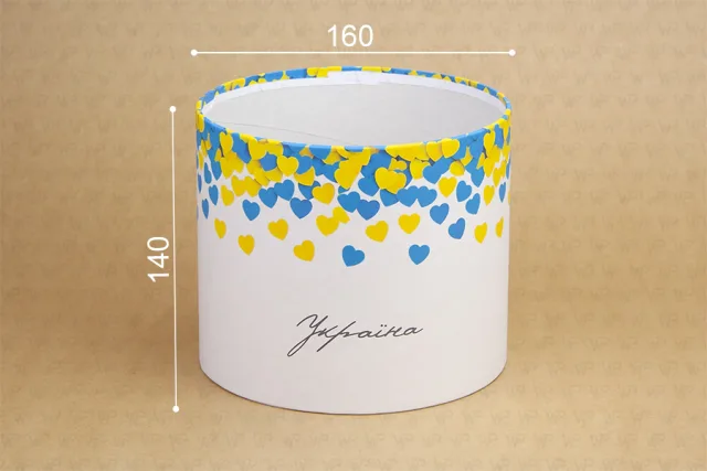 Коробка круглая для цветов "Украина"