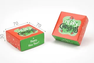 Коробка "Натуральная". №М0013-о17 "Merry Christmas"