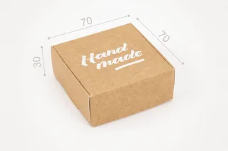 Коробка "Натуральная" №М0013-о27. "Hand made"