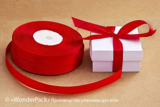 Лента атласная 12 мм, односторонняя, цвет - 8055, моток