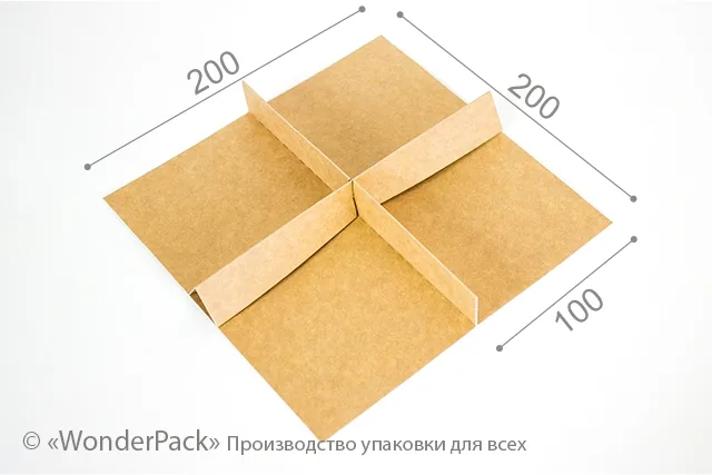 Перегородка в коробку №0044 "Пряничная". Код М0044-П2. Крафт