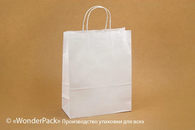 Пакеты крафт. Код ПК-37. Размер 420*320*140 мм. Белый