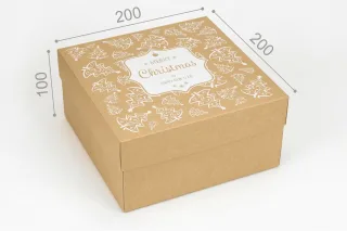 Коробка "Киев" №М0053-о22. Крафт с шелком