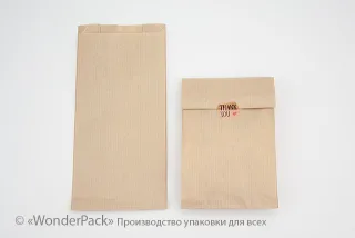 Пакеты крафт. Код ПК-33. Размер 200*100*50 мм. Бурый полосатый