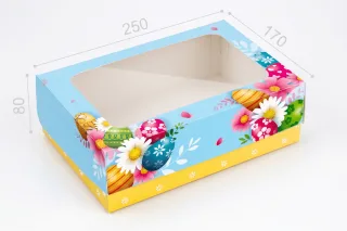 Коробка "Кексовая" №М0061-о6. "Пасхальная"