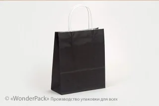 Пакеты крафт. Код ПК-38. Размер 240*200*80 мм. Черный