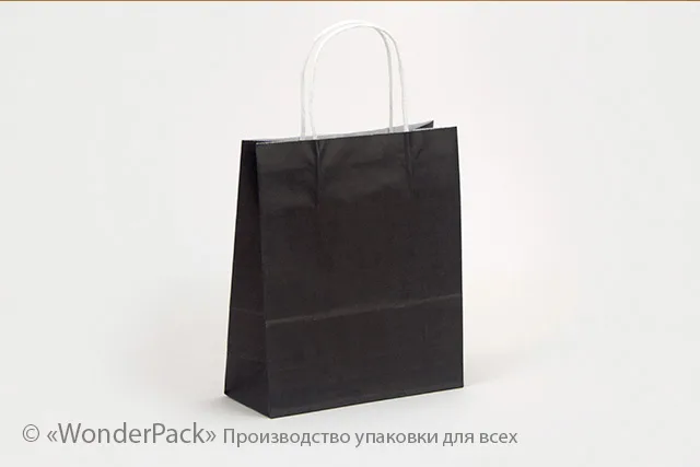 Пакеты крафт. Код ПК-38. Размер 240*200*80 мм. Черный