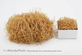 Наполнитель из тишью НАП-007. Цвет - пшеничный, 25 г