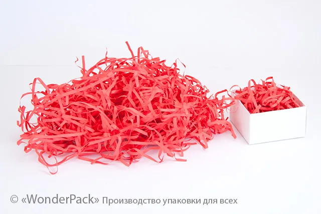 Наполнитель бумажный НАП-036. Цвет - красный, 25 г