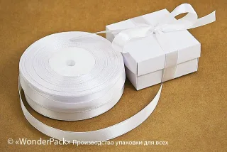 Лента атласная 12 мм, односторонняя, цвет - 3001, моток