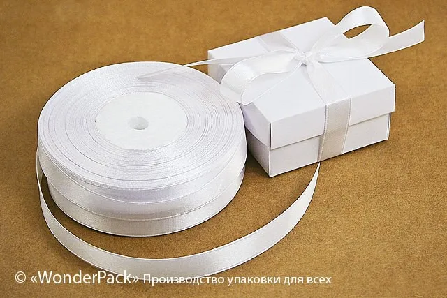 Лента атласная 12 мм, односторонняя, цвет - 3001, моток