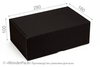 Коробка "Универсальная" №М0037-о7. 2-слойная черная