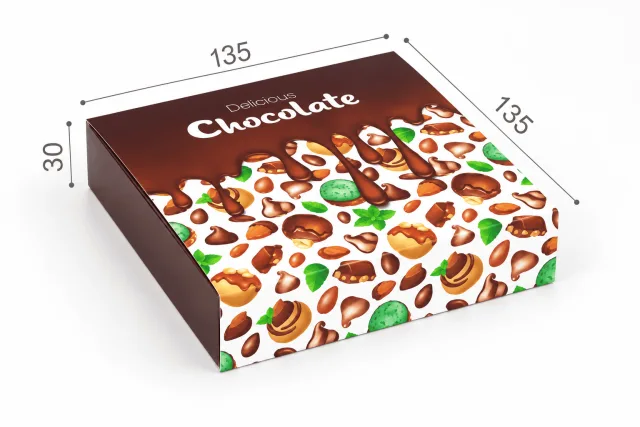 Коробка "Для 9 конфет" №М0070-о1. "Chocolate"