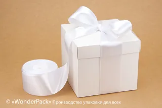 Лента атласная 50 мм, односторонняя, цвет - 3001, моток