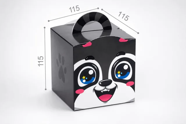 Коробка "Кубик з ручкою" №М0067-о12 "Єнот"