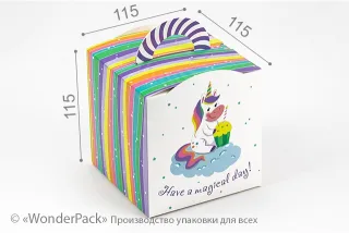 Коробка "Кубик с ручкой" №М0067-о4. "Have a magical day!"