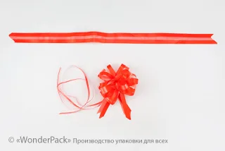 Бантик Б06-01. Полипропиленовый. 13 см. Цвет - красный
