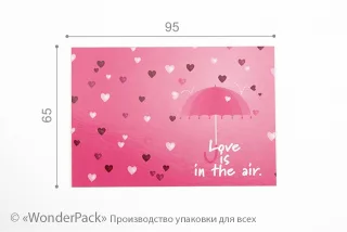 Гифтик 042. 95*65 мм. "Love is in the air"